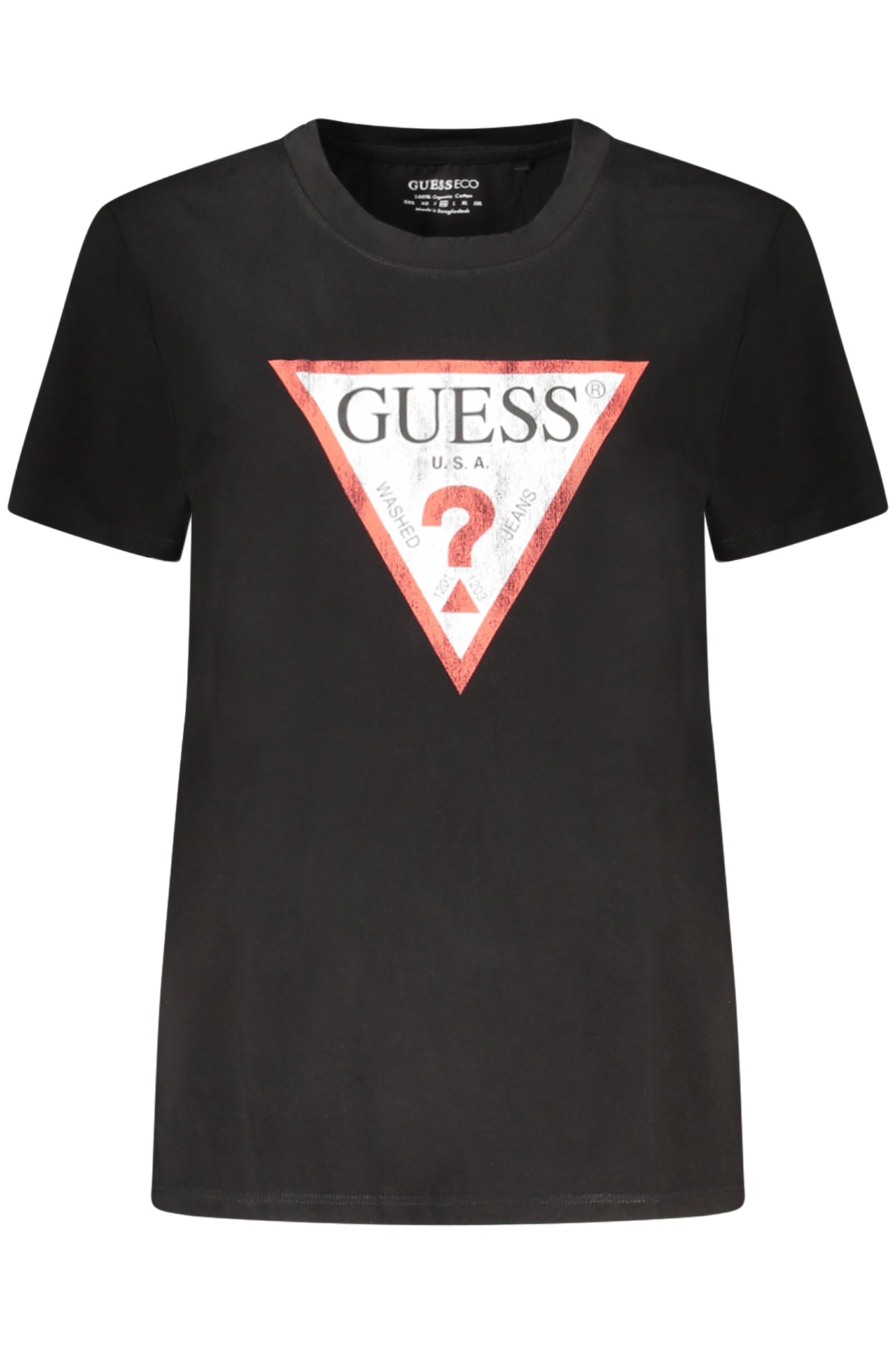 GUESS JEANS RÖVID UJJÚ NŐI FEKETE PÓLÓ