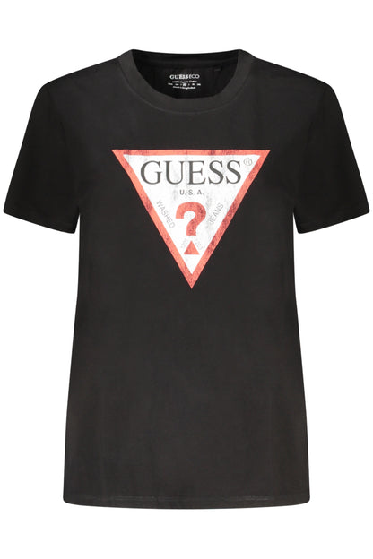 GUESS JEANS RÖVID UJJÚ NŐI FEKETE PÓLÓ